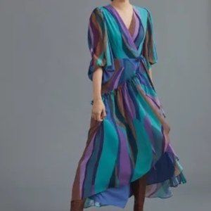 NWT hutch wrap geo print wrap dress sz XL